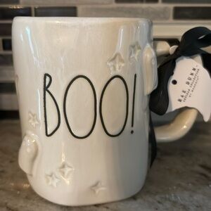 Rae Dunn White 'BOO!' Mug
